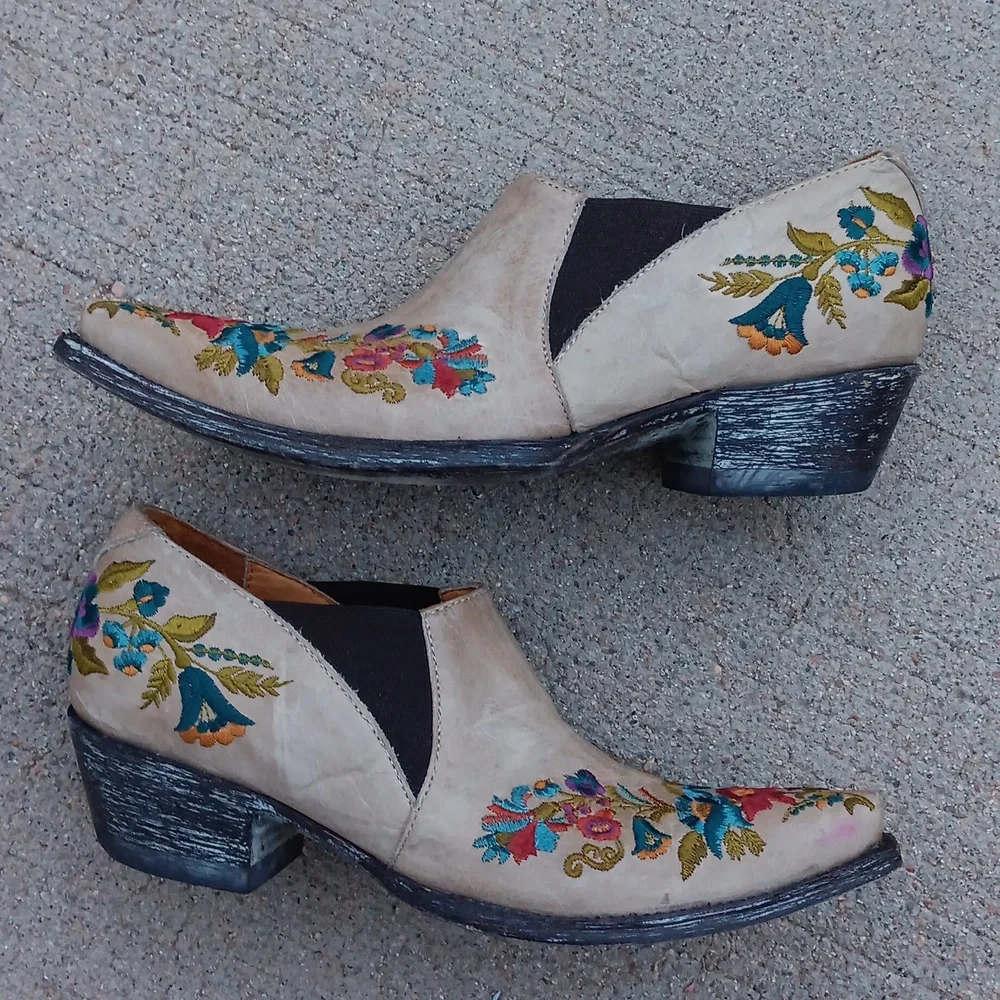 Old Gringo Jasmine Booties Floral Embroidered Womens 8 - Picture 5 of 10
